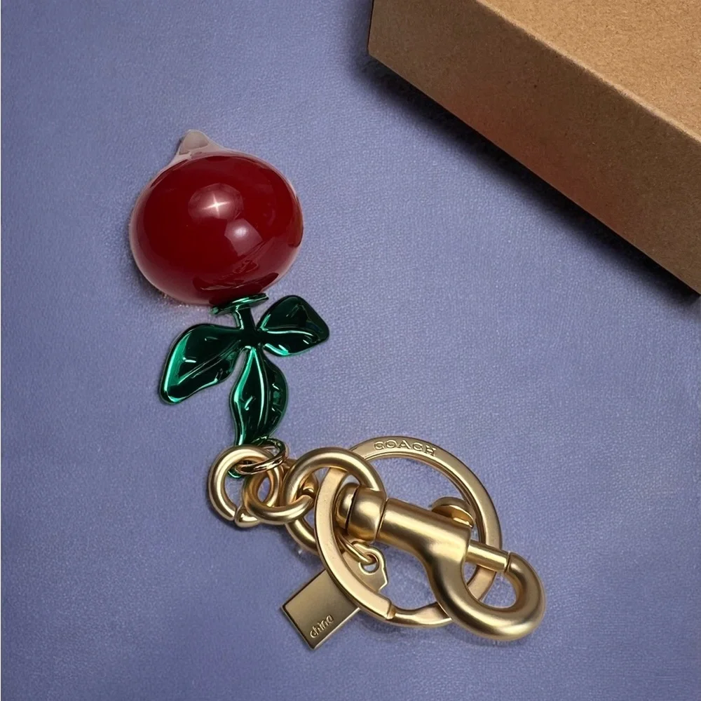 🧀Coach Red and Green Keychain - Picture 2 of 9